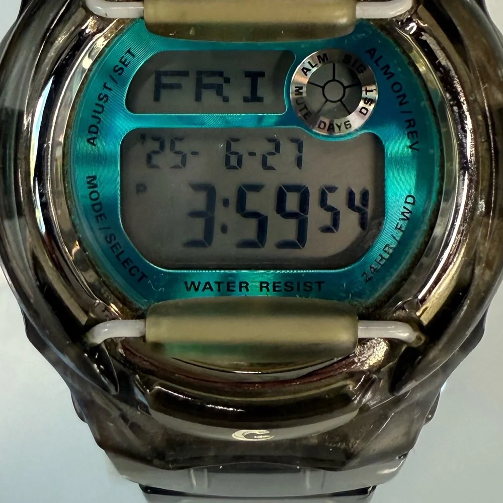 Casio Baby-G 3252 BG169R Translucent Gray smoked color blue face